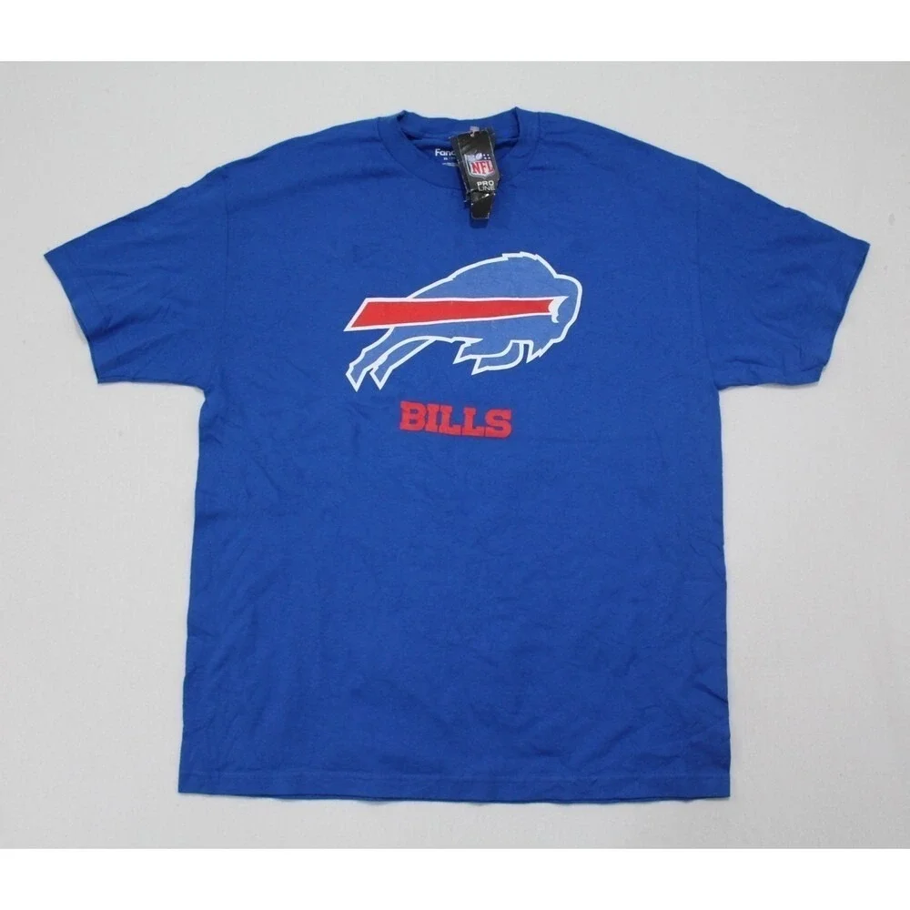 Buffalo Bills Men Blue Tee Shirt NFL Fanatics Casual NWOT Allen Size XL